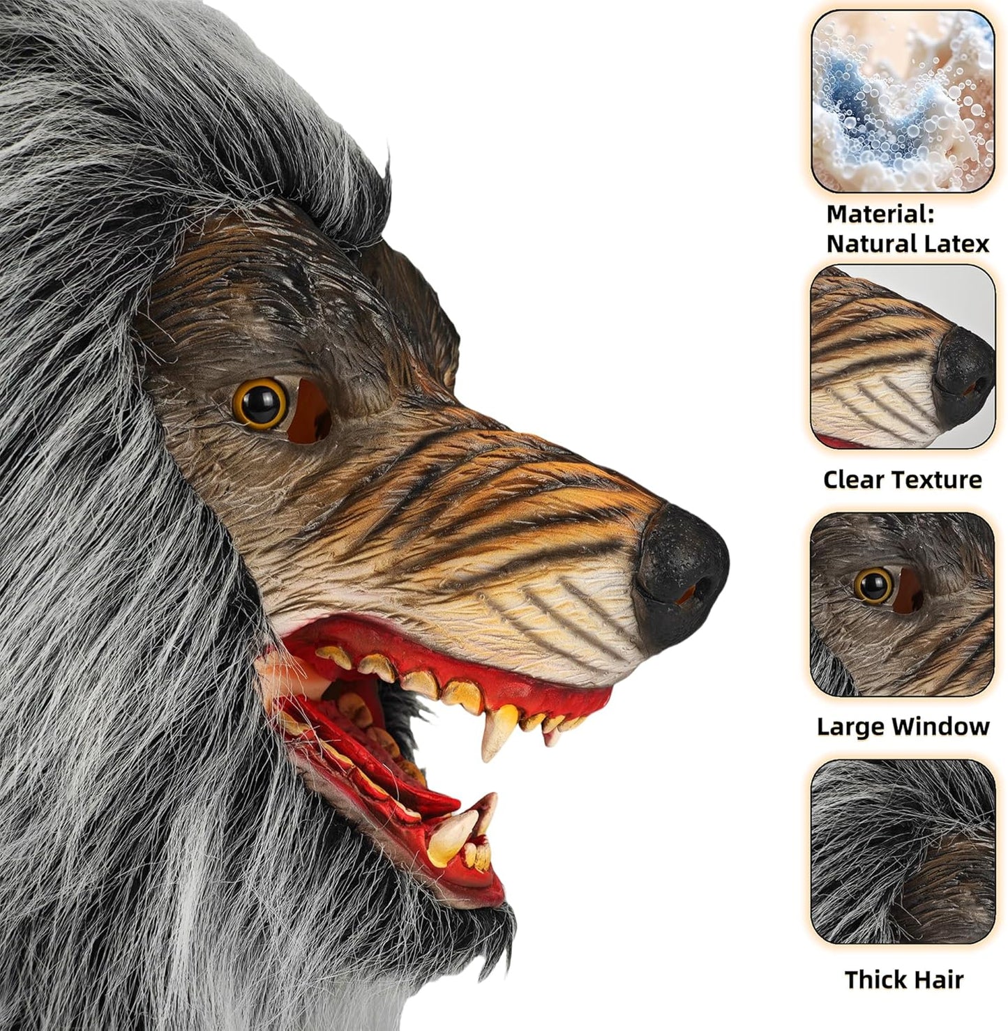 Werewolf Mask Adult Latex Halloween